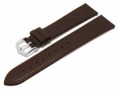 Watch strap (034-75) Osiris 19mm red brown leather smooth easy click spring bars HIRSCH (width of buckle 18 mm)