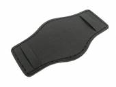 Leather pad 16-18mm black stitched