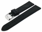 Watch strap Corfu 24mm black VEGAN synthetic/textile Garbadine recycled Fabric by MORELLATO (width of buckle 22 mm)