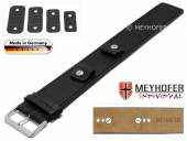 Watch strap Leinburg 14-16-18-20mm multiple ends black leather alligator grain leather pad MEYHOFER