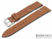 BIO leather watch strap Kempten 20mm light brown grained rustic optics by RIOS (width of buckle 18 mm)
