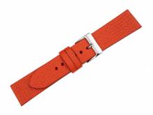 Uhrenarmband XS 18mm orange Ziegenleder genarbt ohne Naht von PEBRO Premium Made in EU (Schließenanstoß 16 mm)