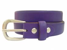 Hochwertiger Damen-Ledergürtel MADE IN ITALY lila bombiert - Größe 110 (Breite 2,5 cm)