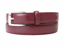 Hochwertiger Damen-Ledergürtel MADE IN ITALY bordeaux bombiert - Größe 105 (Breite 2,5 cm)