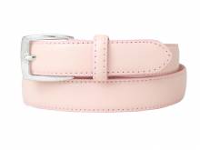 Hochwertiger Damen-Ledergürtel MADE IN ITALY rosa bombiert - Größe 105 (Breite 2,5 cm)