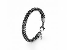 Schmuck-Armband Edelstahl anthrazit gebürstet von S.Oliver - Bandlänge max. 22cm