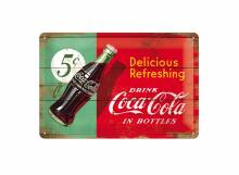 Deko-Blechschild / Retro-Reklameschild Coca-Cola - Delicious Refreshing Green grün/rot 20 x 30cm von Nostalgic-Art