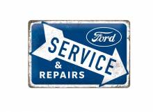 Deko-Blechschild / Retro-Reklameschild Ford - Service & Repairs blau/weiß 20 x 30cm von Nostalgic-Art