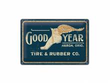 Deko-Blechschild / Retro-Reklameschild Goodyear - Wing Foot Logo 1901 dunkelblau/beige 20 x 30cm von Nostalgic-Art