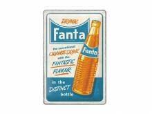 Deko-Blechschild / Retro-Reklameschild Fanta - Sensational Orange Drink orange/blau/beige 30 x 20cm von Nostalgic-Art