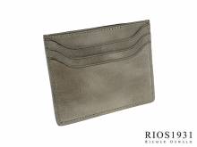 Kartenetui Iwan echt Leder Vintage-Look steingrau von RIOS