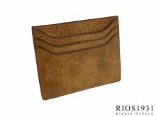Kartenetui Iwan echt Leder Vintage-Look hellbraun von RIOS