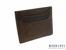 Kartenetui Iwan echt Leder Vintage-Look dunkelbraun von RIOS