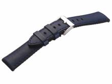 Hybrid-watch strap Max Endurance Sport 22mm d. blue HORWEEN leather/silicone e. click STAILER (width of buckle 20 mm)
