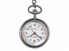 Anhängeuhr silberfarben Ziffernblatt weiß mit Pulsskala von Ruhla (*GD*TU*)