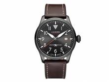 Automatik-Armbanduhr Junkers 9.63.03.15 J1 Sonderedition Ziffernbl. anthrazit Edelstahl gunfarben Lederband (*JK*HU*)