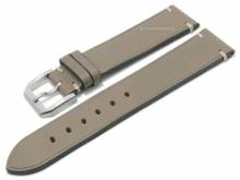 Watch strap New Old Style Nappa Anilina 22mm grey leather l. stitched ATELIER FERRER CHANNEL (width of buckle 20 mm)