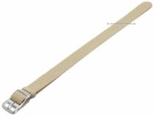 Basic Uhrenarmband 12mm beige Perlon/Textil Durchzugsband