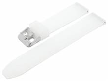 Basic-watch strap EASY-CLICK 20mm white/translucent silicone with easy change spring bars (width of buckle 19 mm)