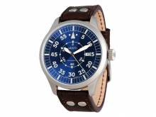 Automatik-Armbanduhr Blaue 47-Navigator Edelstahl silberfarben Made in Germany von ARISTO (*AV*HU*)