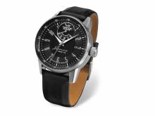 Automatik-Armbanduhr GAZ-14 Anzeige Gangreserve Edelstahl silberfarben Ziffernblatt schwarz von VOSTOK EUROPE  (*VE*HU*)
