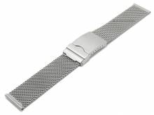 Watch strap Herrenberg 21mm stainless steel mesh medium structure satined with security clasp by VOLLMER