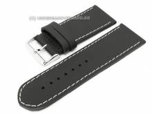 Uhrenarmband Chrono XL 26mm schwarz Kalbleder glatt von BECO (Schließenanstoß 22 mm)