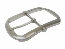 Gürtel-Dornschließe Metall silberfarben matt passend für Gürtelbreite 40 mm