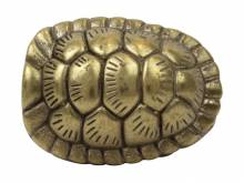 Gürtelschließe Metall altmessing Turtle Shell passend für Gürtelbreite 40 mm