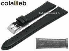 Uhrenarmband Sustain 22mm schwarz Synthetik lederähnlich VEGAN von COLAREB (Schließenanstoß 18 mm)