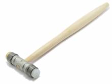 Kombihammer mit Holzschaft und Hammerkopf aus Messing & Kunststoff