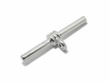 Taschenuhrketten-Zubehör T-Stück für Knopfloch silberfarben 44mm