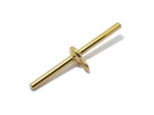 Taschenuhrketten-Zubehör T-Stück für Knopfloch goldfarben 44mm