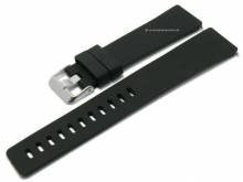 Uhrenarmband 23mm schwarz Silikon EASY-CLICK Federstege passend für FITBIT Versa/Versa 2 Tracker