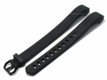 Uhrenarmband schwarz Silikon mit Struktur passend für FITBIT Alta
