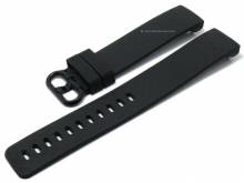 Uhrenarmband schwarz Kunststoff mit Struktur passend für FITBIT Charge 3