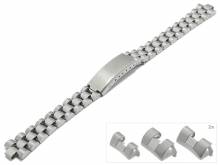 Uhrenarmband CsMB18 Edelstahl 12-13-14mm President-Style teilweise poliert mit Wechselanstoß