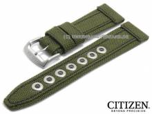 Ersatz-Uhrenarmband CITIZEN 23mm olivgrün Textil schwarze Naht für AP4011-01W
