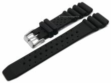 Replacement watch strap CITIZEN 20mm black caoutchouc for JP1010-00E