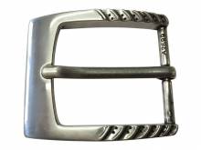 Gürtel-Dornschließe Metall silberfarben passend für Gürtelbreite 40 mm