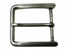 Gürtel-Dornschließe Metall silberfarben Round-Look passend für Gürtelbreite 40 mm