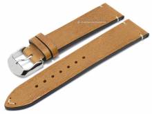 Watch strap Casablanca 18mm light brown leather vegetable tanned light stitching by DI-MODELL (width of buckle 16 mm)