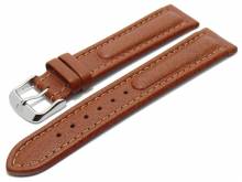 Watch band 18mm brown by Di-Modell Polo Sherpa waterproof heavily padded light brown stitching (width of buckle 16 mm)