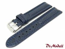Watch band 20mm dark blue by Di-Modell Polo Sherpa waterproof padded blue stitching (width of buckle 18 mm)