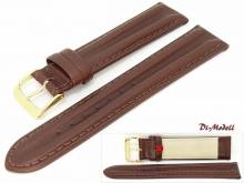 Watch band 20mm dark brown Di-Modell Dakar saddle leather padded (width of buckle 18 mm)