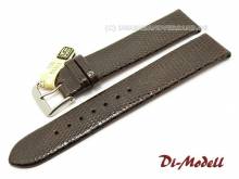 Well-crafted watch strap XL 20mm dark brown genuine Teju classic by DI-MODELL (width of buckle 18 mm) - EU ONLY