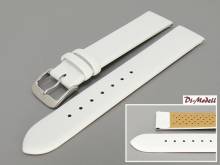 Watch band 12mm white Di-Modell Calf Classic waterproof smooth surface (width of buckle 10 mm)