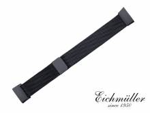 Uhrenarmband schwarz Milanaise feines Geflecht passend für FITBIT Charge 3 Tracker von EICHMÜLLER