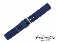 Uhrenarmband dunkelblau Silikon mit leichter Struktur passend für FITBIT Charge 3 Tracker von EICHMÜLLER