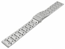 Watch strap 22mm stainless steel solid partly polished with clasp by EICHMÜLLER